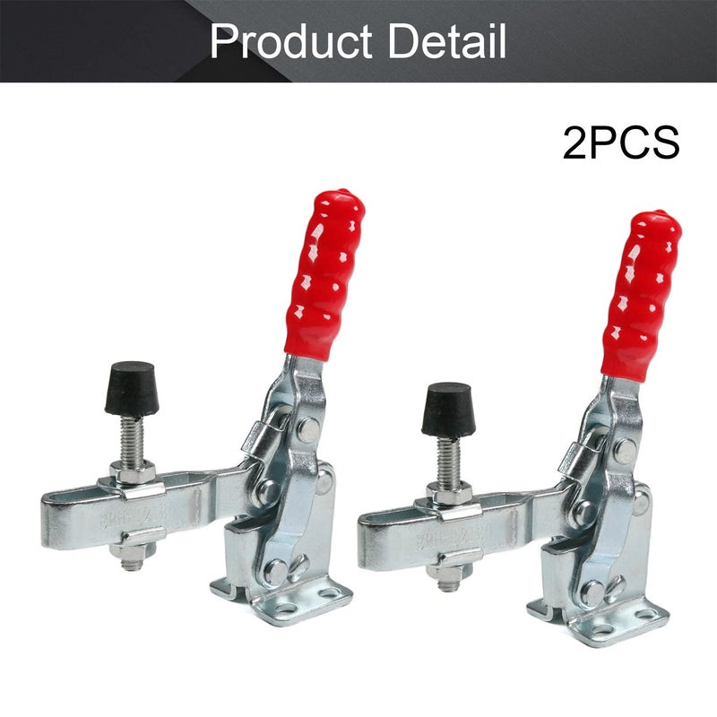 Utoolmart Hand Tool Vertical Toggle Clamp GH-12130 Quick Release Clamp 227kg Holding Capacity Adjustable Toggle Clamp 2 Pcs - Image 4